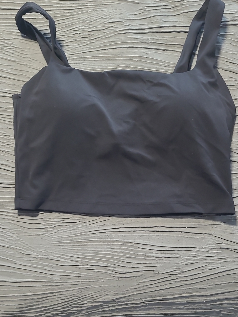 CRZ YOGA Black Square-Neck Crop Cami